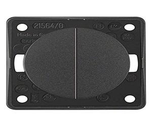 Hager integro - Pulsante doppio con terminale comun Antracite