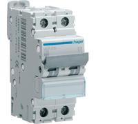 HAGER INTERRUTTORE AUTOMATICO 2P 63A 6 KA C 2MODULI MCA263