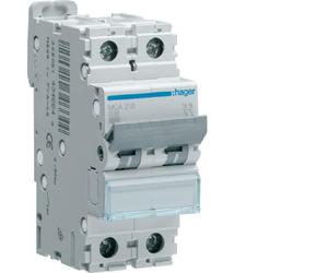 HAGER INTERRUTTORE AUTOMATICO 2P 63A 6 KA C 2MODULI MCA263