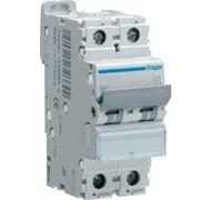 HAGER INTERRUTTORE AUTOMATICO MODULARE 2 POLI 10A6 KA C 2 MODULI MCA210