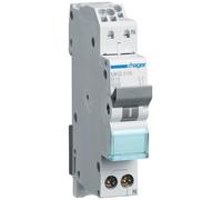 Hager Interruttore magnetotermico Polo + N 6 KA Caratteristica B 16 a Quick Connect mks516