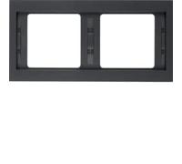 Hager K1 - Cornice 2 moduli orizzontale antracite