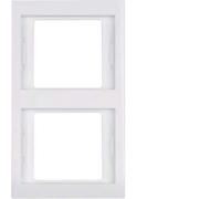 Hager K1 - Cornice 2 moduli verticale bianco pile