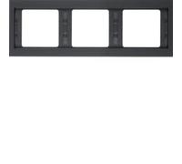 Hager K1 - Cornice 3 elementi orizzontale antracite