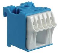 Hager KN06N Hage KN06N-Bloque di Pinza, Blu, Bianco, 1 Stück N-Klemmblock