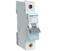 Hager MBN110 - Interruttore di circuito 10 A 1P 1 polo, 6 kA, caratteristica B, interruttore MCB LS (MBN 110)