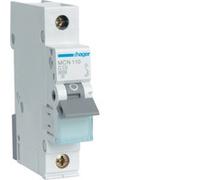 Hager MCN110 - 50 - 60 Hz - 10 A - 1P - 17.5 mm - 70 mm - 83 mm