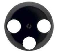 Hager Nostalgia - Piastra centrale 3 cavità tv-r-sat Nero