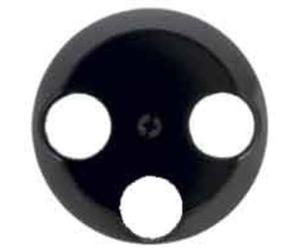 Hager Nostalgia - Piastra centrale 3 cavità tv-r-sat Nero