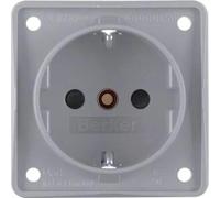 Hager - Presa Schuko per vite con dispositivo Grigio