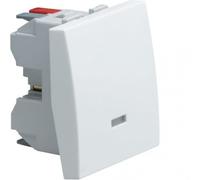 Hager pulsane - Meccanismo deviatore luminoso 10 A pulsane 2 Modulo bianco