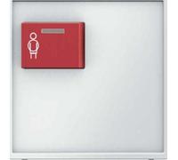 Hager q.1 - Coperchio con pulsante rosso chiamata Arriba Bianco pile
