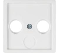 Hager q.1 - Placca TV-FM-SAT Bianco pile