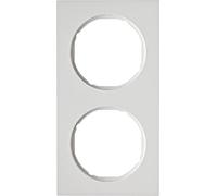 Hager r.3 - Cornice R3 2 moduli bianco polare lucido