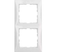 Hager S1 - Cornice 2 moduli Serie 1 lucido bianco pile