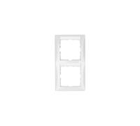 Hager S1 - Cornice 2 moduli verticale lucido bianco pile