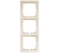 Hager S1 - Cornice 3 moduli verticale lucido bianco