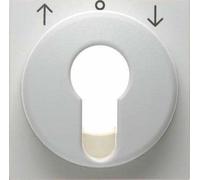 Hager S1 - Piastra centrale con serratura lucido bianco pile