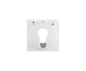 Hager S1 - Piastra centrale con serratura lucido bianco pile