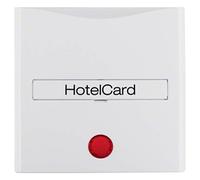 Hager s1 - Piastra centrale hotel card brillante bianco polare