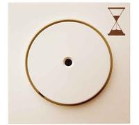 Hager S1 - Placca con pulsante per pulsante Timer lucido bianco