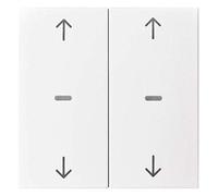 Hager Tecla doble con flechas, para pulsadores KNX con BCU integrada, series berker S.x/B.x de, blanco polar, mate