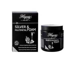 Hagerty Silver Foam Schiuma detergente per argento 185g I Crema in schiuma lucidante efficace per metalli argentati, cromati, stagno, acciaio inox I Crema lucidante con spugna