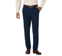 Haggar Way Stretch Vita j.m 4 Vías Ella ástico Cintura Slim Fit Flat Frontj.m Superflex Elástica Em 4 Direções, Ajuste Estreito, Frente Plana, ر 4 100% Pantaloni Casual, Blu, W29 / L32 Uomo