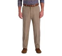 Haggar Classic Fit Stretch Corduroy Pant Mutande, Kaki Medio, 42W x 32L Uomo