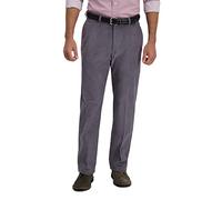 Haggar Classic Fit Stretch Corduroy Pant Pantaloni, Grigio Scuro, 40W x 32L Uomo