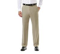 Haggar Cool 18 PRO Classic Fit Flat Front Pant-Regular And Big & Tall Sizes Pantaloni Casual, Cachi, 34W x 31L Uomo