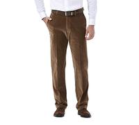 Haggar Men's 21 Wale Stretch Corduroy Expandable Waist Classic Fit Plain Front Pant, Camel, 34x32