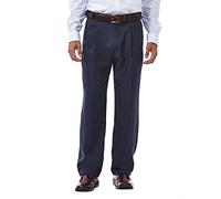 Haggar Men's Cool 18 Heather Solid Pant - Regular - 32W x 32L - Heather Blue