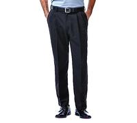 Haggar Men's Cool 18 Heather Solid Pant - Regular - 34W x 32L - Black
