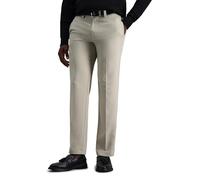 Haggar Men's Cool Right Performance Flex Stria Straight Fit Flat Front Pant
