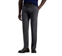 Haggar Men's Premium No Iron Straight Fit Invisible Flex Waist Plain Front Pant, Dark Grey, 32x32