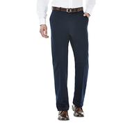 Haggar Pantaloni da Lavoro per Weekend, Senza Stiratura, da Uomo, con Parte Anteriore Piatta, Taglie Grandi e Alte, Blu Marino Scuro, 36W/30L