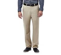 Haggar, Pantaloni da Uomo Cool 18, con girovita espandibile Nascosto e Piega sul Lato Anteriore Beige British Khaki