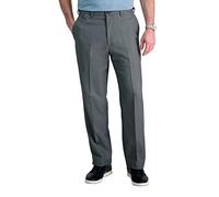 Haggar, Pantaloni da Uomo Cool 18, con girovita espandibile Nascosto e Piega sul Lato Anteriore Grigio Graphite