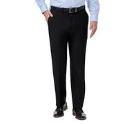 Haggar Premium Comfort Classic Fit Flat Front Dress Pants-Regular And Big & Tall Sizes Pantaloni Eleganti, Nero, W42 / L30 Uomo