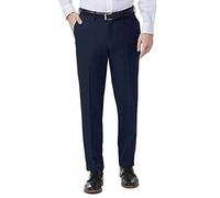 Haggar Premium Comfort Dress Slim Fit Flat Front Pant Pantaloni, Blu, 29W x 30L Uomo