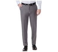 Haggar Premium Comfort Dress Slim Fit Flat Front Pant Pantaloni, Grigio, W29 / L30 Uomo