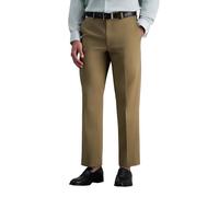 Haggar Premium No Iron Khaki Classic Fit Flat Front Casual Pant (Regular And Big & Tall Sizes) Pantaloni, Cachi, 34W x 32L Uomo