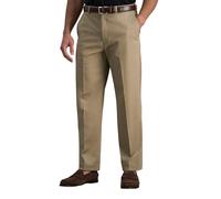 Haggar Premium No Iron Khaki Classic Fit Flat Front Casual Pant (Regular And Big & Tall Sizes) Pantaloni, Cachi, 34W x 32L Uomo