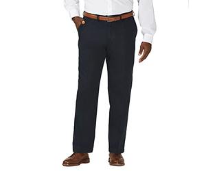 Haggar - Work To Weekend Hidden Expandable Waist Classic Fit Flat Front Pant, Pantaloni da Lavoro per Il fine Settimana nascosti espandibili in Vita Classica con Parte Anteriore Piatta Uomo