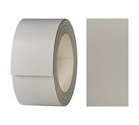 haggiy - Bordatura per bordi in melamina con colla a fusione, 40 mm x 5 m | Nastro bordo da stirare per mensole e pannelli | Bordatura - Decoro: grigio platino