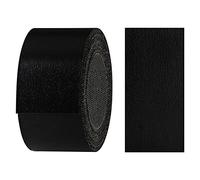 haggiy Bordo adesivo in melamina con adesivo hot melt, 40 mm x 5 m, per il ferro da stiro, tavole e piastrelle, con nastro per bordi, decorazione: struttura nera