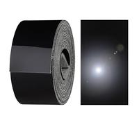 haggiy bordo in ABS con adesivo termofusibile 42 mm x 2,5 m - nastro per bordi premium extra resistente da applicare a caldo su pannelli e mensole per mobili - decoro: Nero Lucido