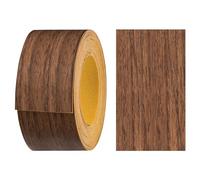 haggiy Bordo in melamina autoadesivo 40mm x 5m I Tenuta sicura senza stirare grazie all'adesivo acrilico I Bordo, impiallacciatura per scaffali/pannelli di legno (noce macchiato)