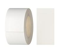 haggiy - Bordo in melamina con colla a fusione, 40 mm x 5 m | Bordo da stirare per mensole e pannelli | Nastro per bordi - decorazione: bianco PE